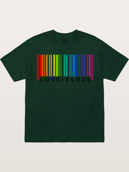 Love Is Love Barcode Style Art Gildan T-shirt