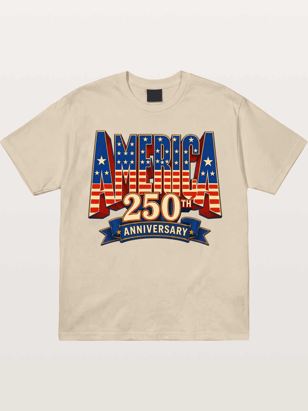 America 250th 3D Lettering Gildan T-shirt