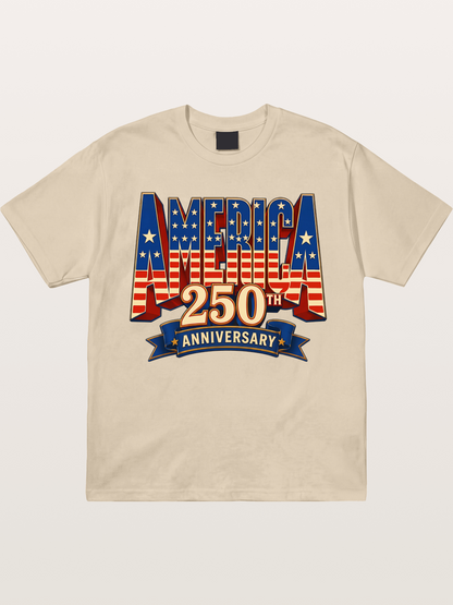 America 250th 3D Lettering Gildan T-shirt