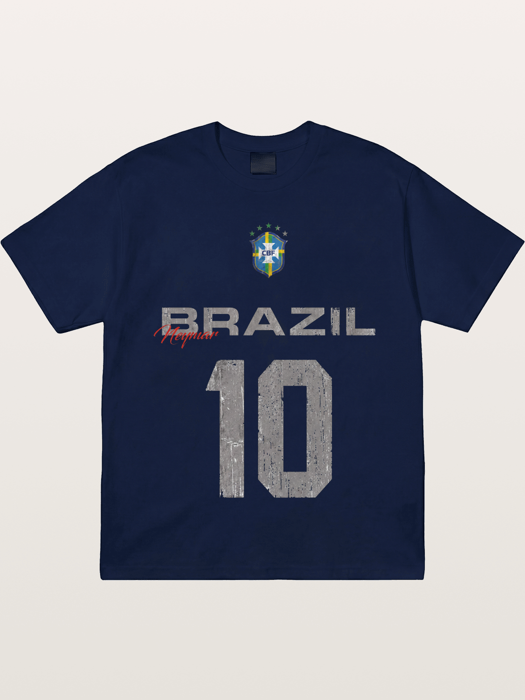 Brazil Neymar 10 Vintage Gildan T-shirt