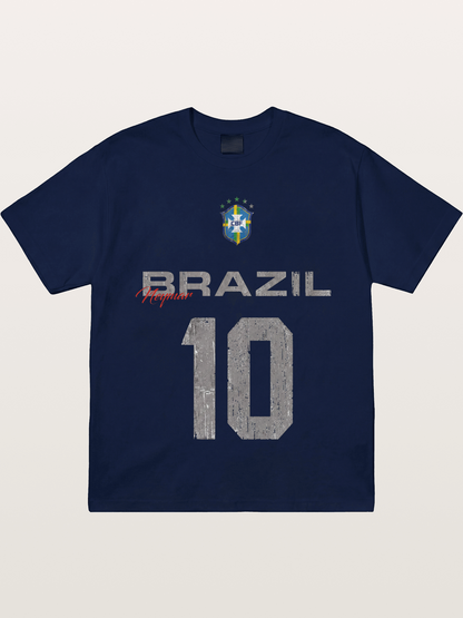 Brazil Neymar 10 Vintage Gildan T-shirt