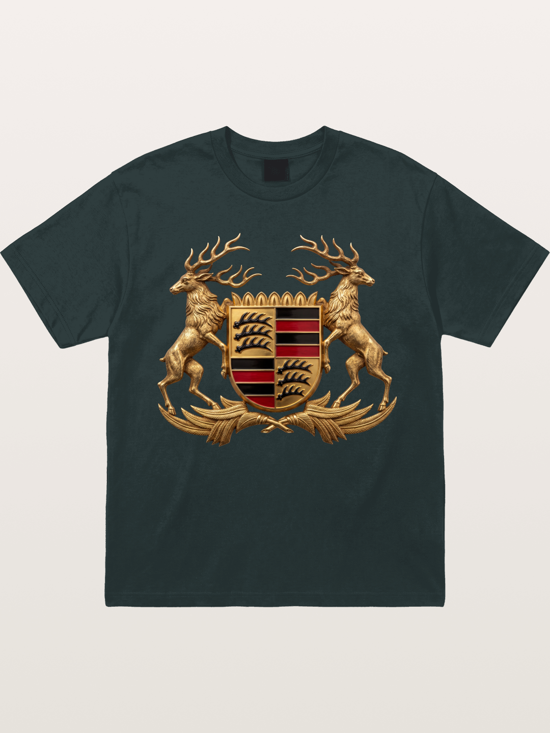 Porsche Crest Deer Artwork Gildan T-shirt