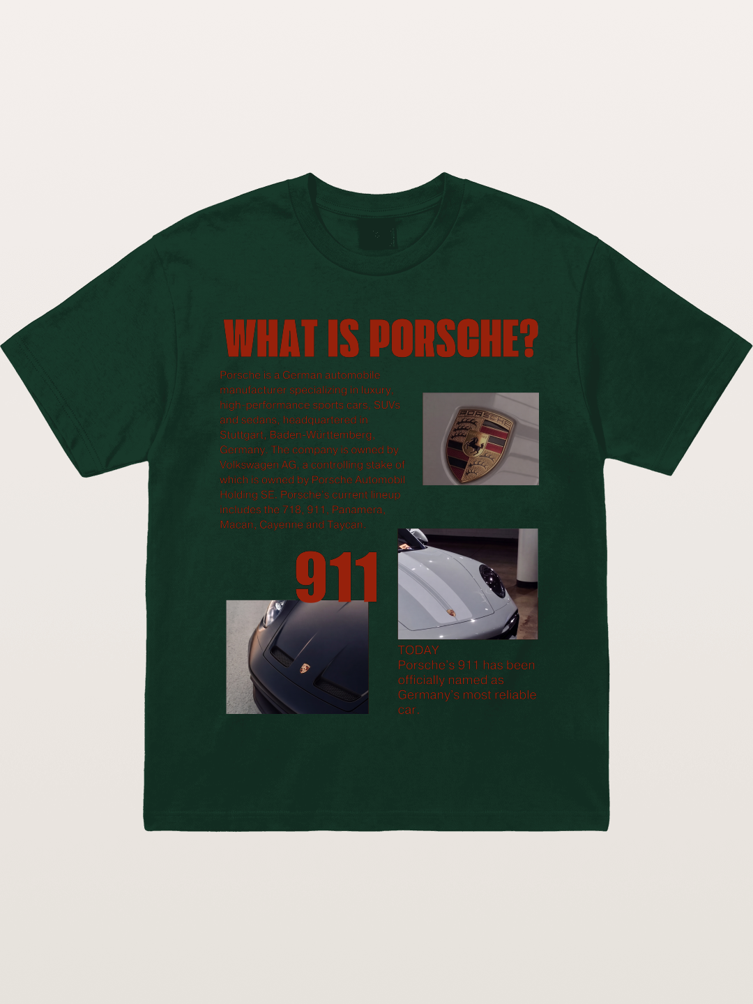 Porsche 911 Information Layout Gildan T-shirt