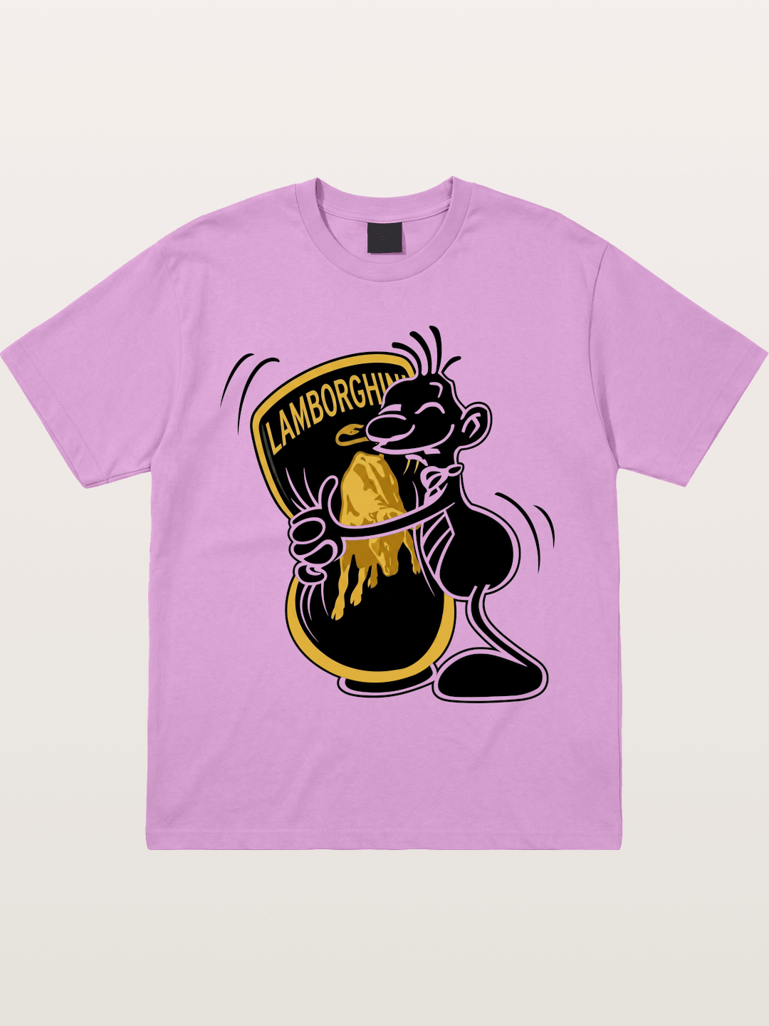 Cartoon Hugs Lamborghini Logo Gildan T-shirt