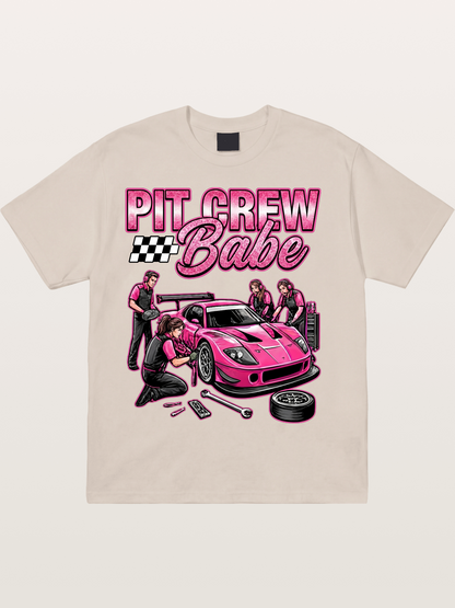 Pit Crew Babe Cotton T-shirt