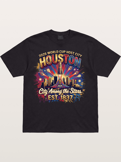Houston 2026 Host City Art Cotton T-shirt