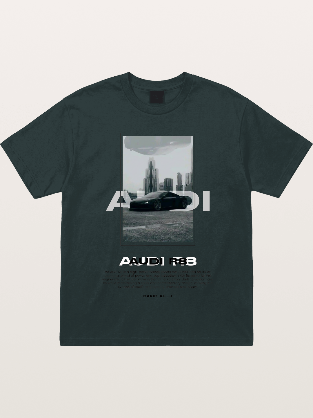 Audi R8 City Night Graphic Gildan T-shirt