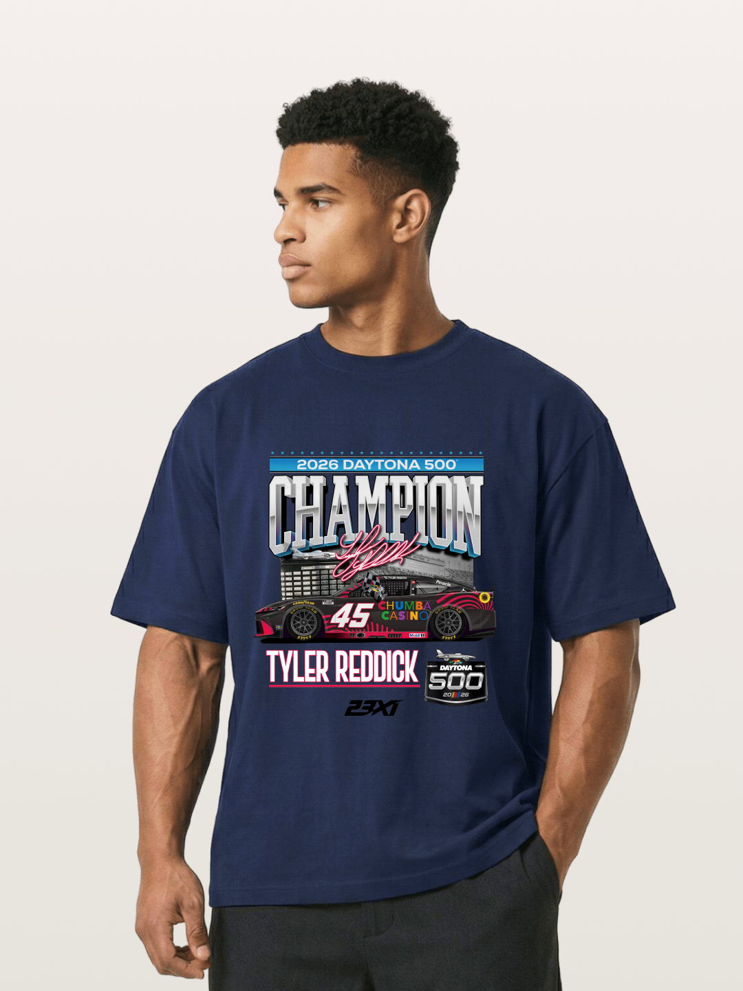 Tyler Reddick Daytona 500 Champion Print Gildan T-shirt