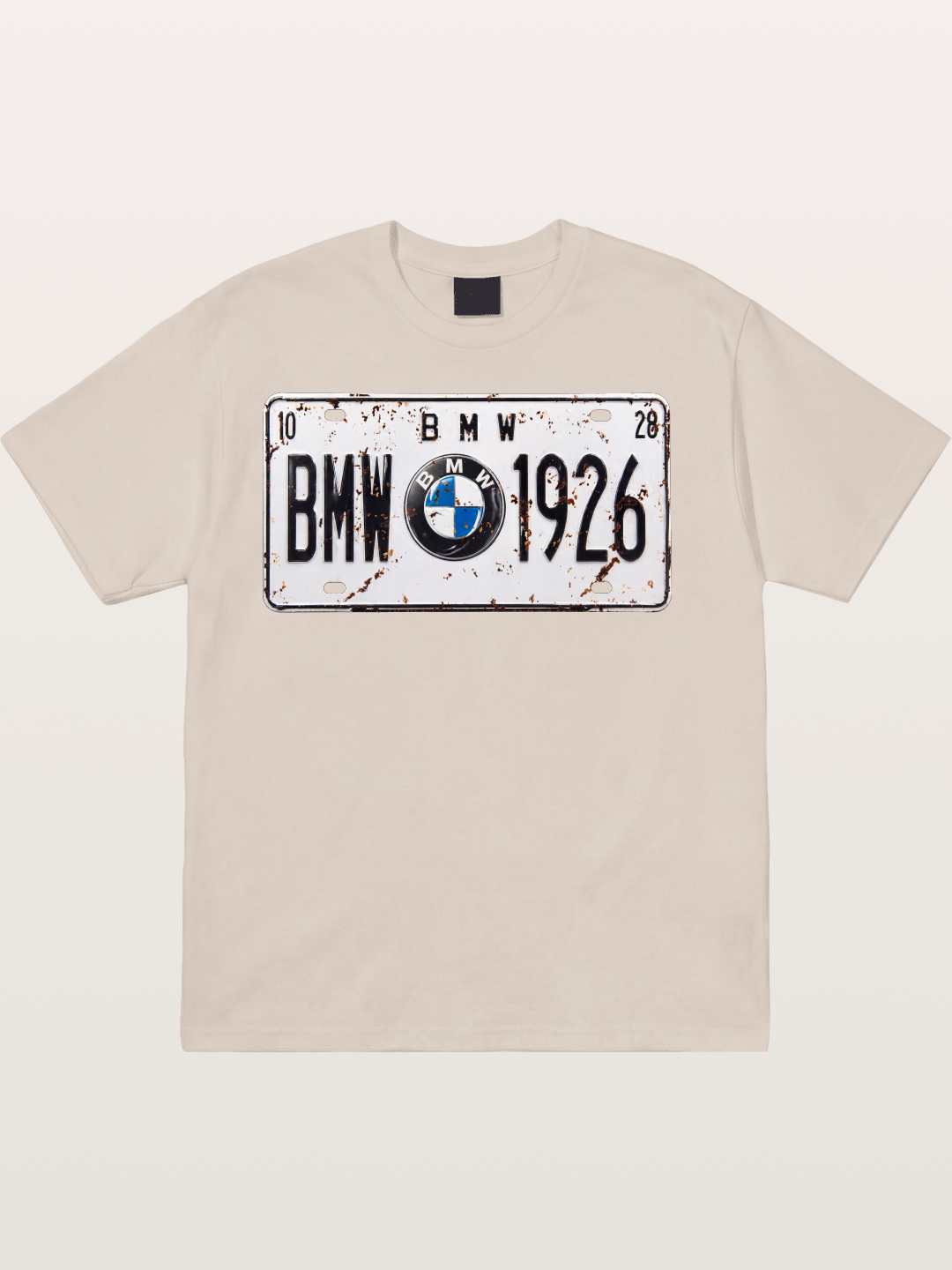 Vintage BMW License Plate Decor Cotton T-shirt
