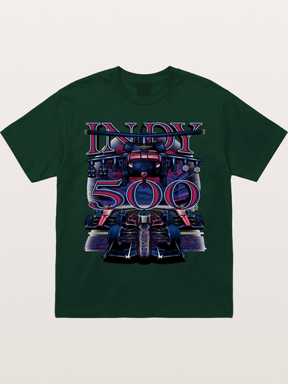Indy 500 2026 Race Car Neon Art Gildan T-shirt