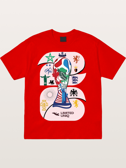 2026 World Cup Trophy Collage Cotton T-shirt