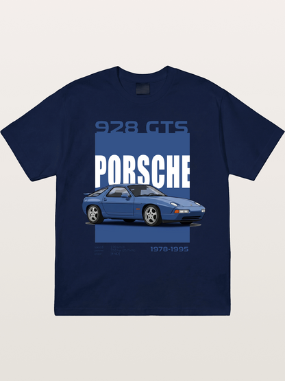 Porsche 928 GTS Blue Classic Gildan T-shirt