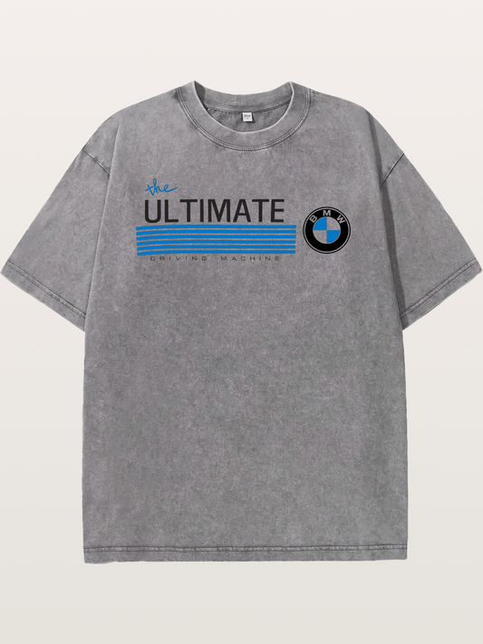The Ultimate Driving Machine Print Washed T-shirt