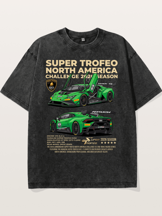 Lamborghini Huracan Super Trofeo Views Washed T-shirt