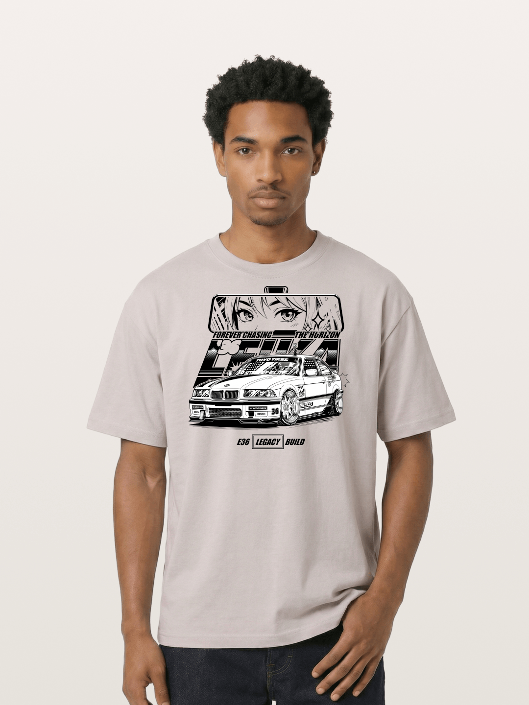Vintage Race Car Cotton T-shirt
