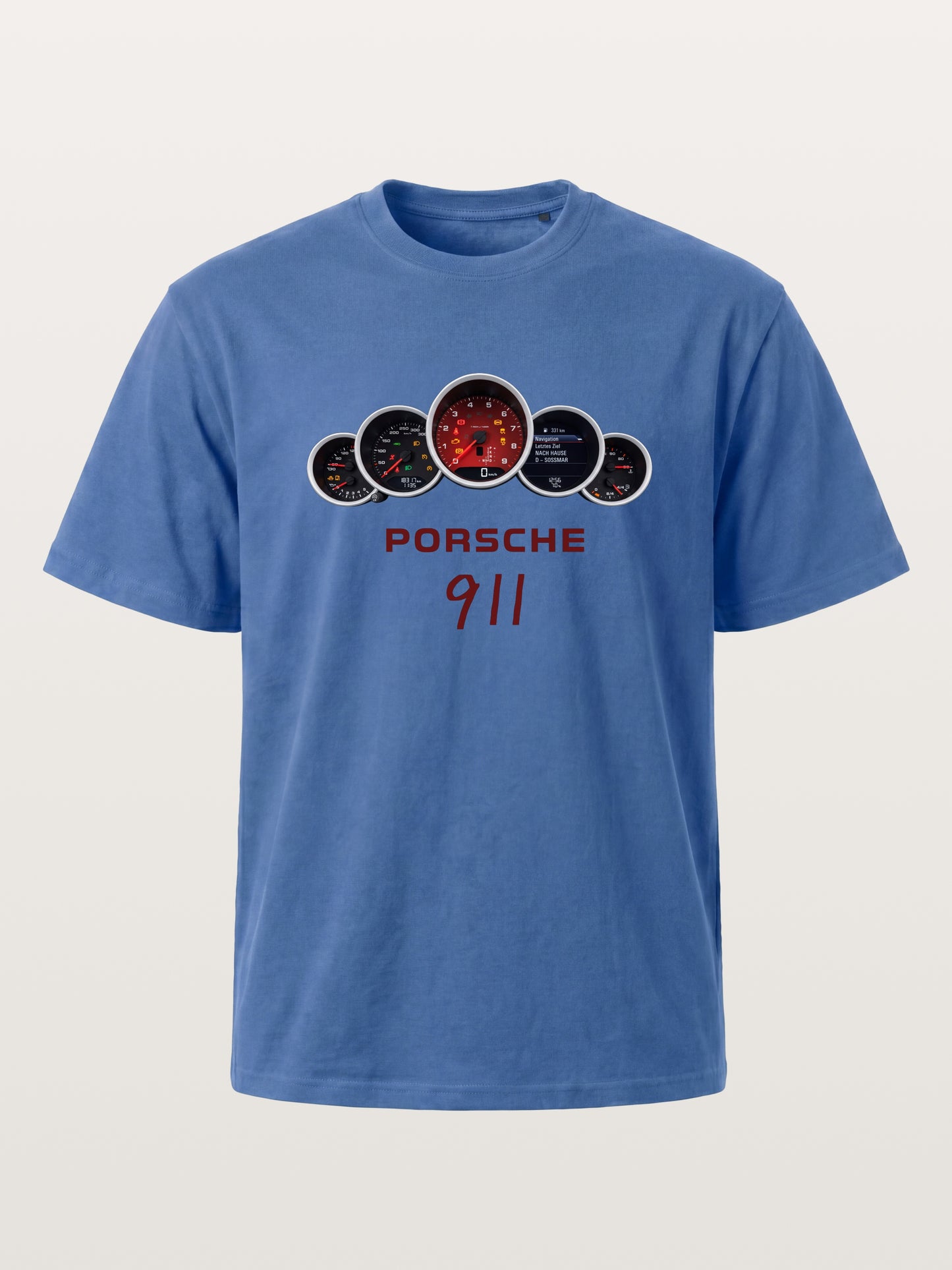 Five Piece Porsche 911 Gauge Cluster Gildan T-shirt