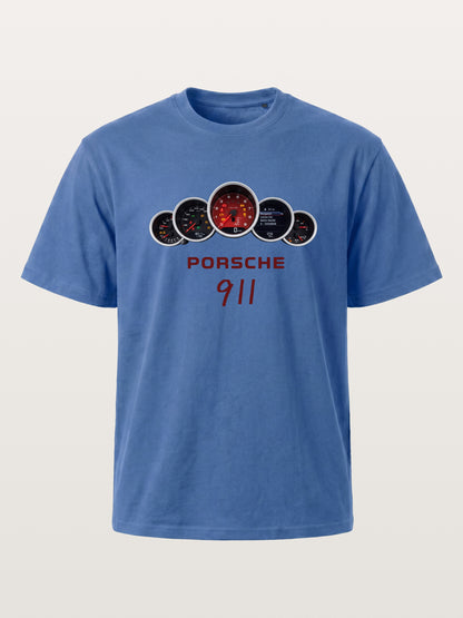Five Piece Porsche 911 Gauge Cluster Gildan T-shirt