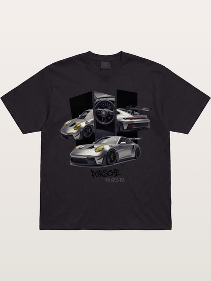 Porsche 911 GT3 RS Split View Montage Gildan T-shirt
