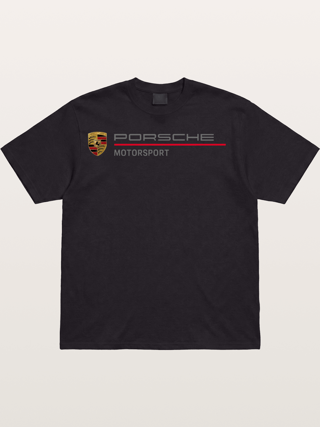 Porsche Motorsport Striped Logo Cotton T-shirt