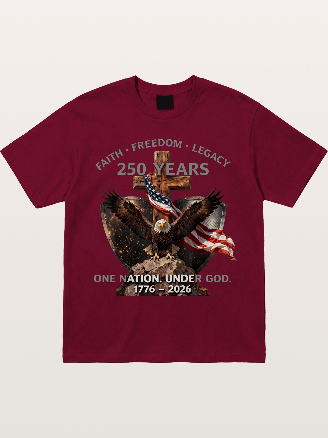 American Eagle Cross Faith Freedom Gildan T-shirt