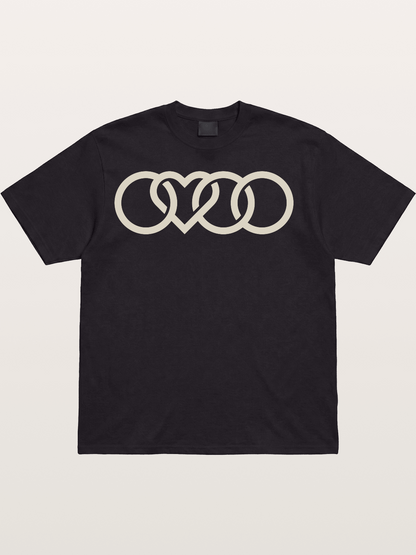 Audi Four Rings Heart Shape Cotton T-shirt
