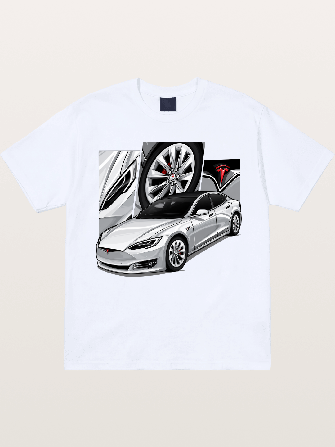 Tesla Model 3 Artwork Gildan T-shirt