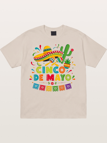 Cinco De Mayo Fiesta Art Cotton T-shirt
