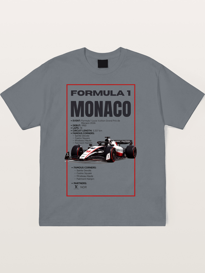 F1 Monaco Grand Prix Fact Sheet Cotton T-shirt