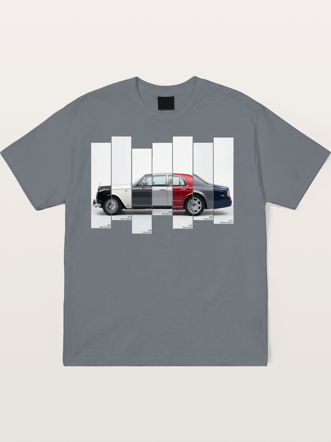 Multi-Color Rolls Royce Timeline Cotton T-shirt