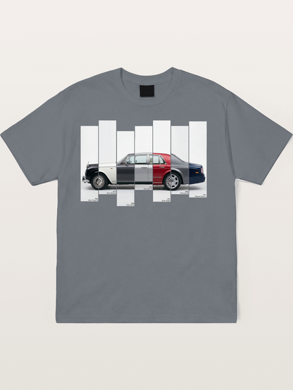 Multi-Color Rolls Royce Timeline Cotton T-shirt