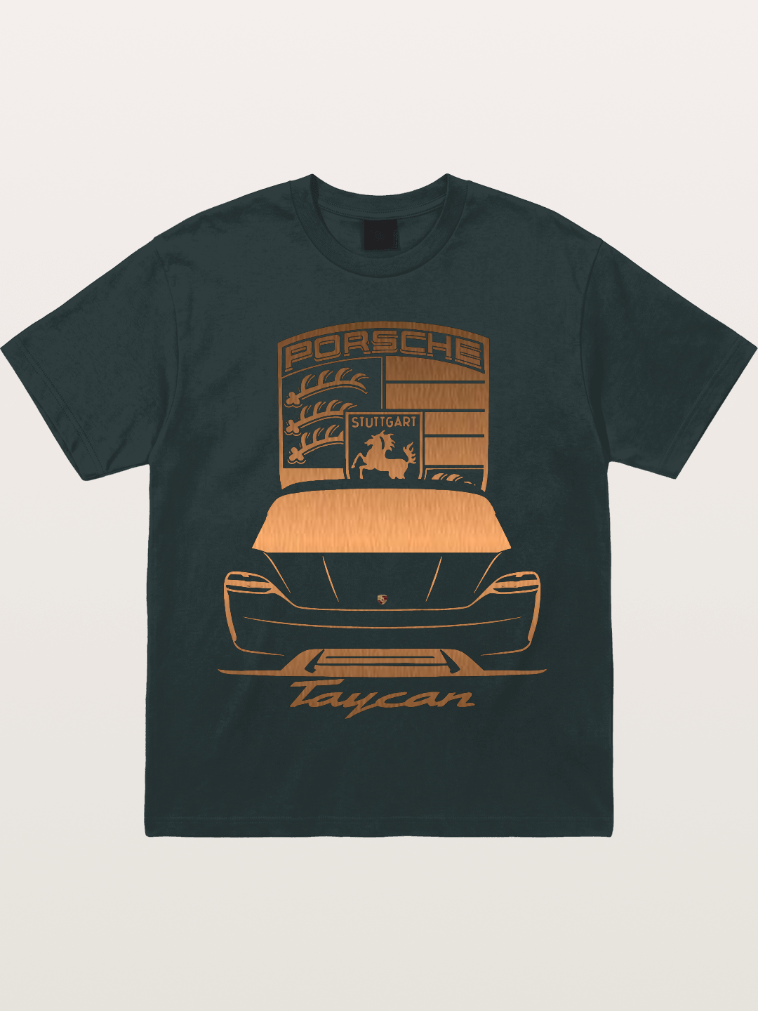 Porsche Taycan Copper Line Art Gildan T-shirt