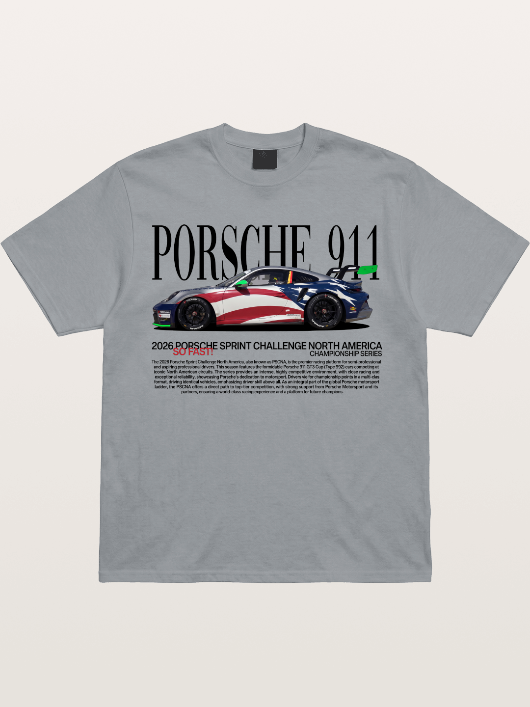 Porsche 911 Sprint Challenge Livery Gildan T-shirt