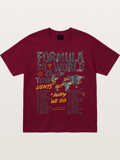 2026 F1 World Tour Poster Gildan T-shirt