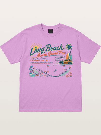 California Long Beach Race Poster Gildan T-shirt