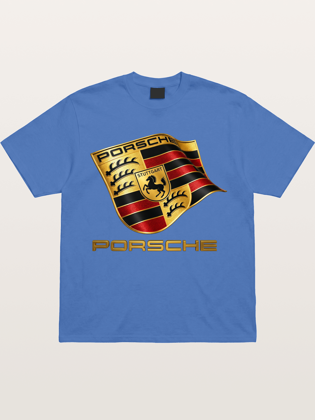 Porsche Waving Crest Art Gildan T-shirt