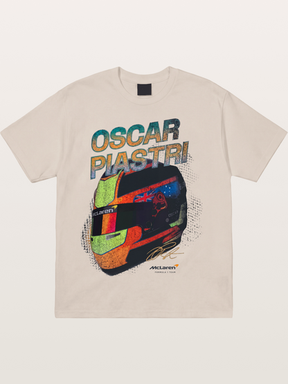 Oscar Piastri McLaren Helmet Cotton T-shirt