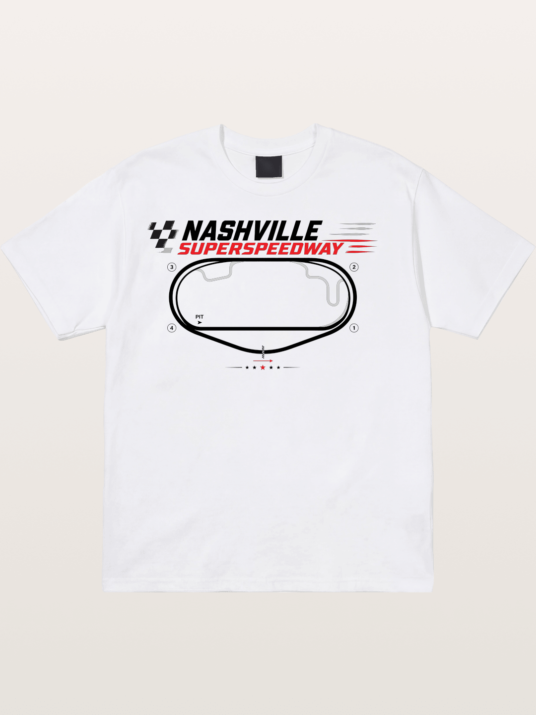 Nashville Superspeedway Oval Layout Cotton T-shirt