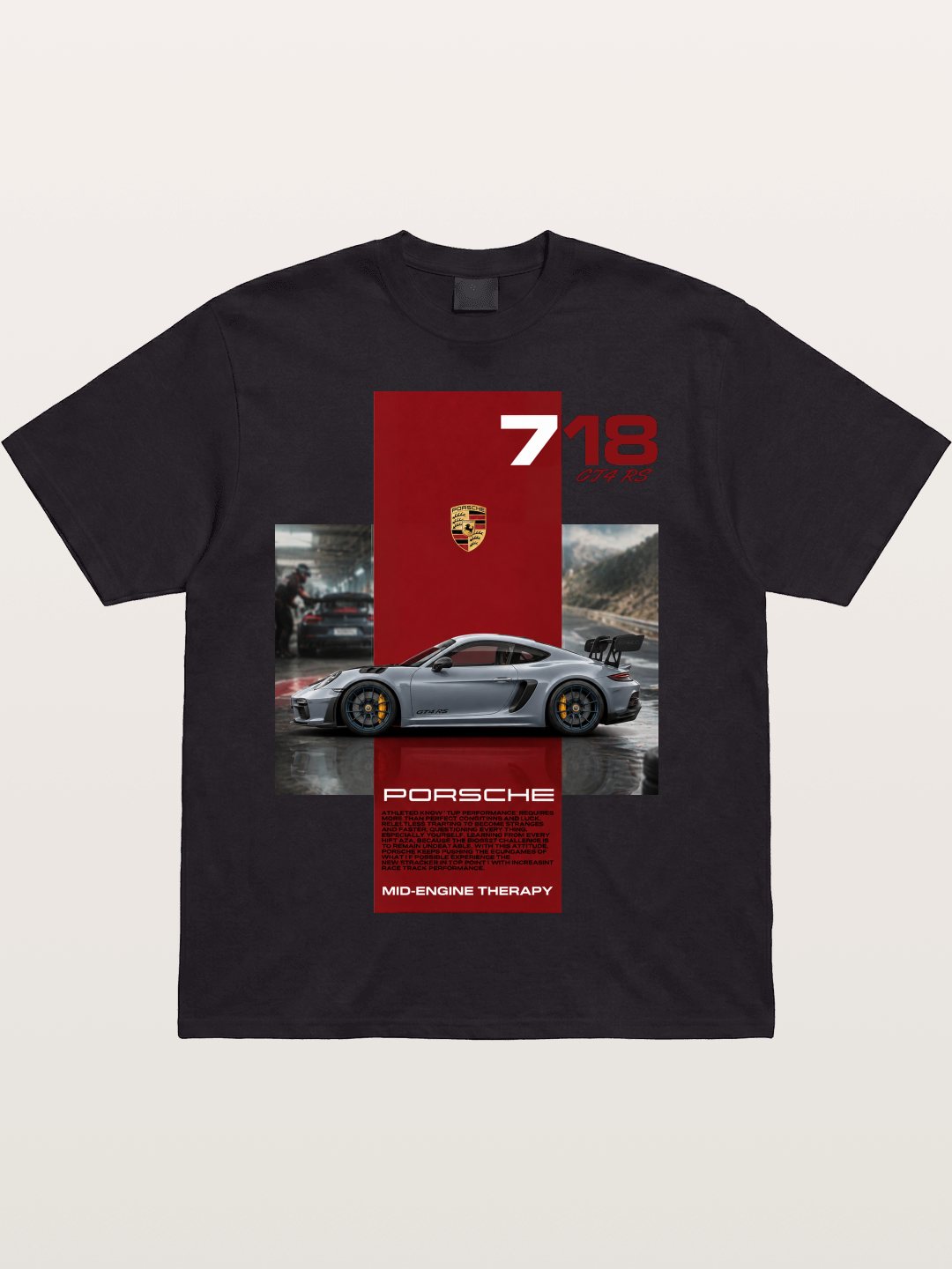 Porsche 718 GT4 RS Mid-Engine Therapy Cotton T-shirt