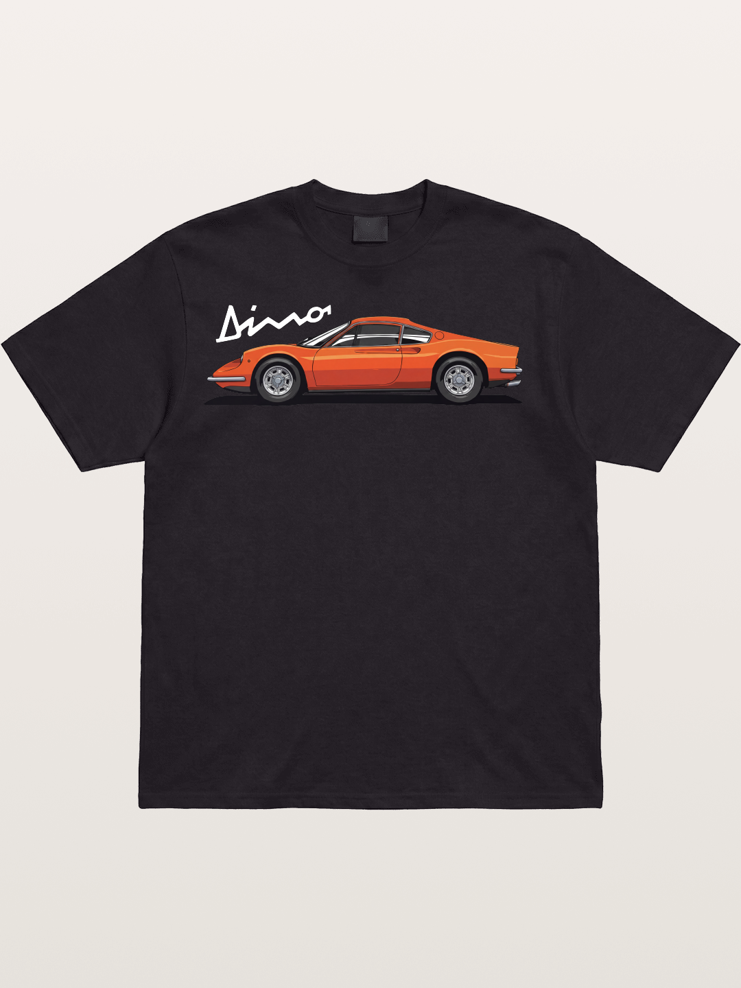 Vintage Orange Sports Car Side Cotton T-shirt