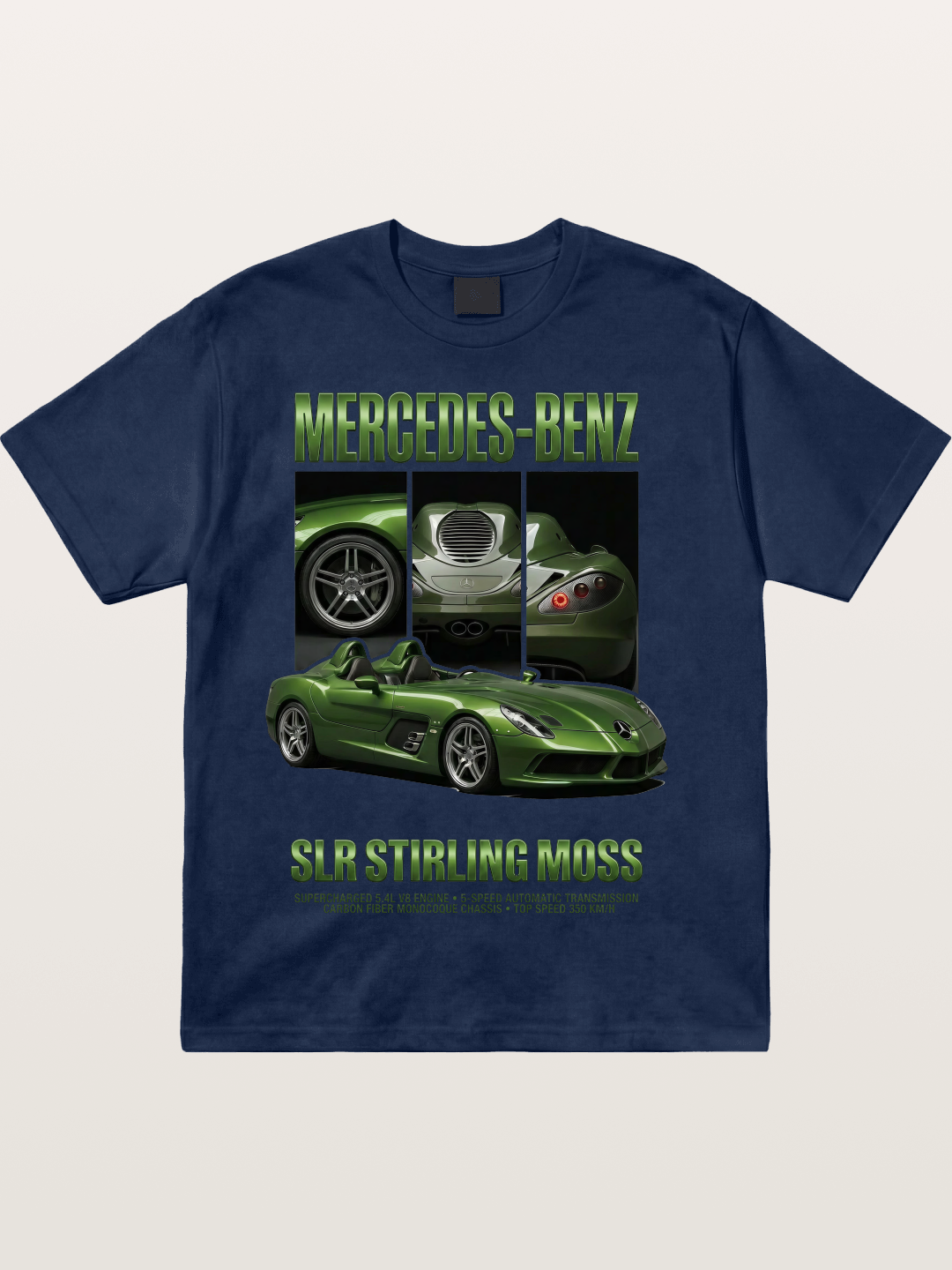 Mercedes SLR Stirling Moss Art Cotton T-shirt