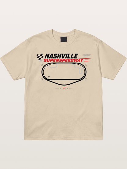 Nashville Superspeedway Oval Layout Gildan T-shirt
