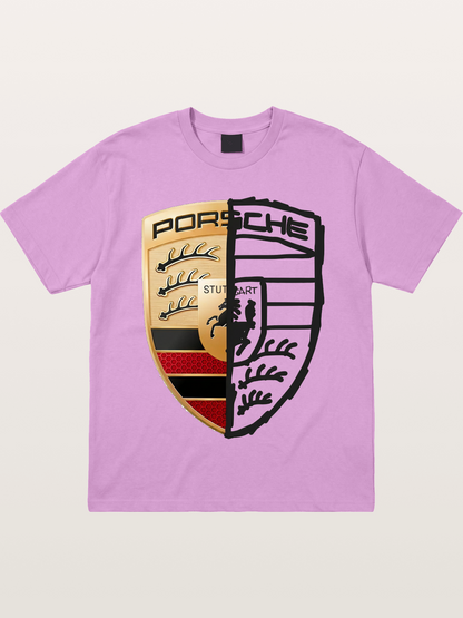 Porsche Half Sketch Half Real Gildan T-shirt