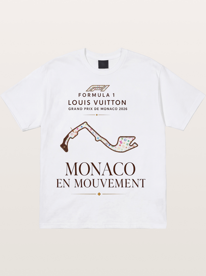 LV x F1 Monaco Track Art Cotton T-shirt