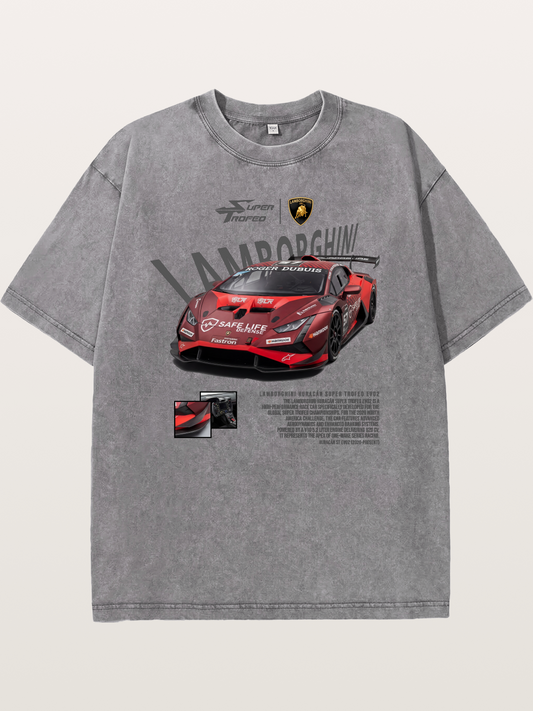 Lamborghini Huracan Red Super Trofeo Washed T-shirt