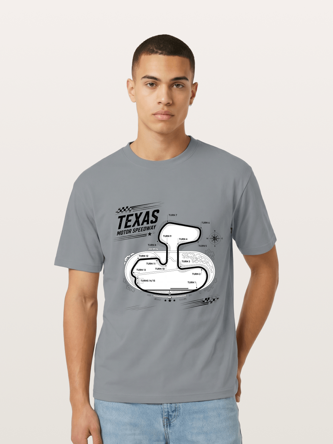 Texas Motor Speedway Track Map Gildan T-shirt
