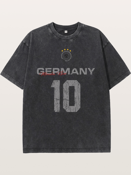 Germany Muller 10 Jersey Washed T-shirt