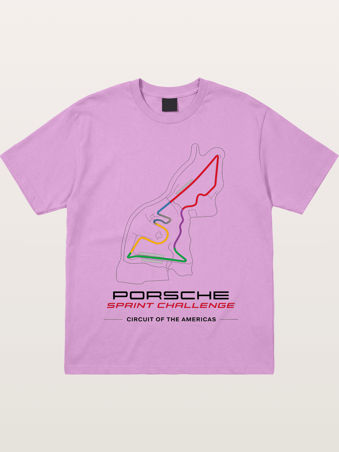 Americas Circuit Colorful Track Map Gildan T-shirt