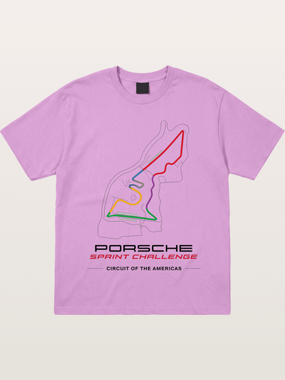 Americas Circuit Colorful Track Map Gildan T-shirt
