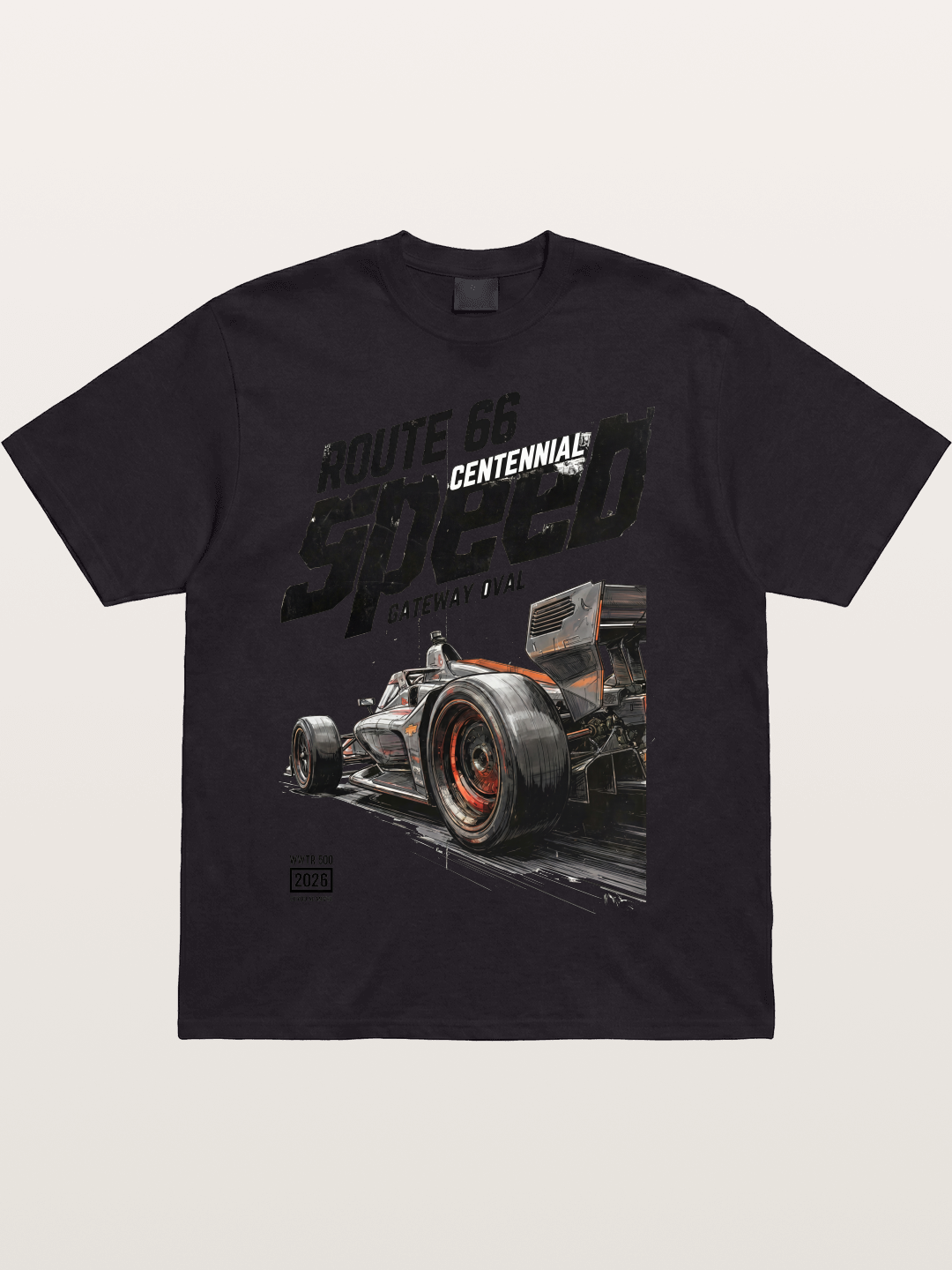 Grunge Speed IndyCar Art Cotton T-shirt