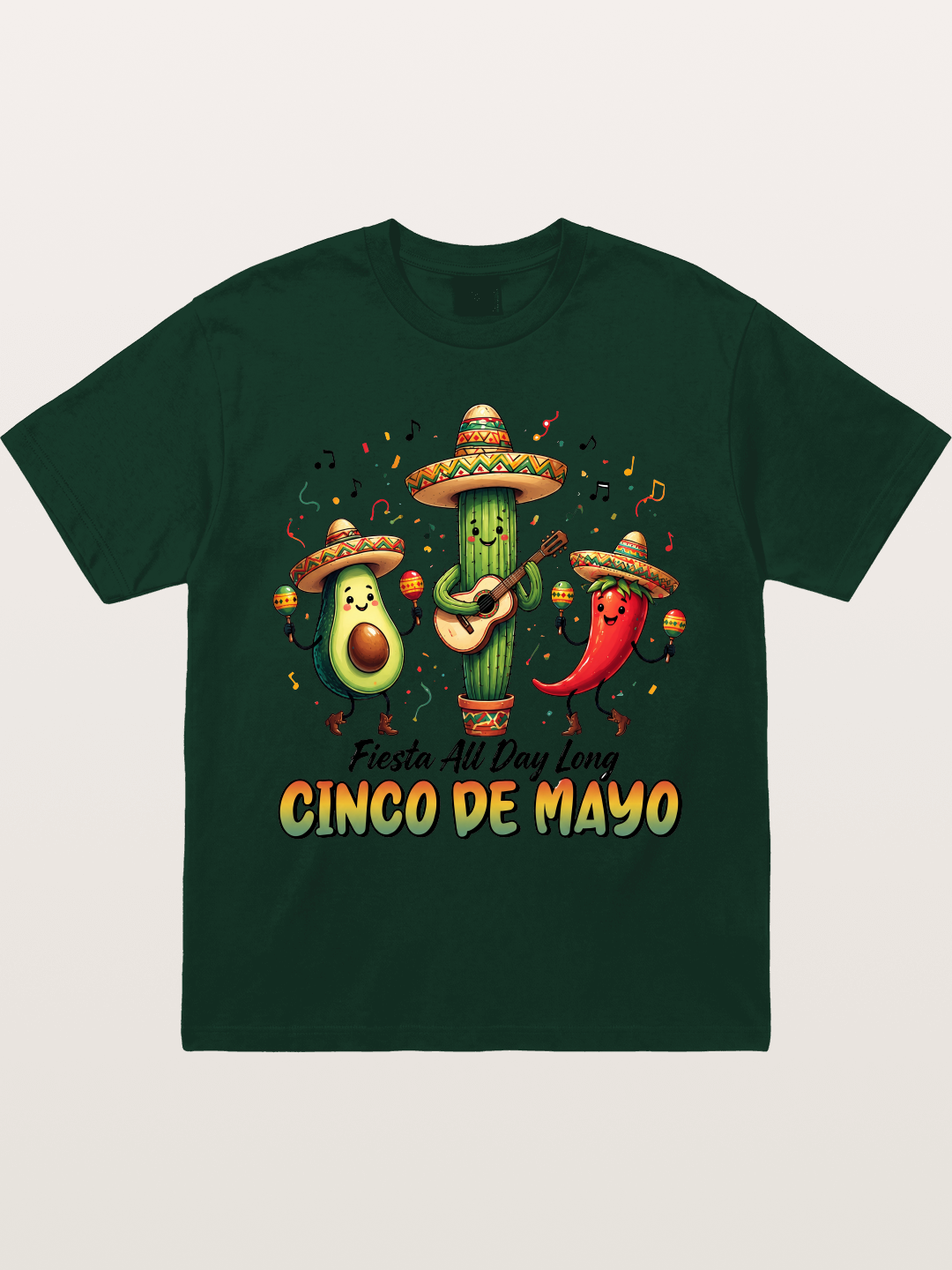 Mexican Fiesta Cartoon Characters Gildan T-shirt